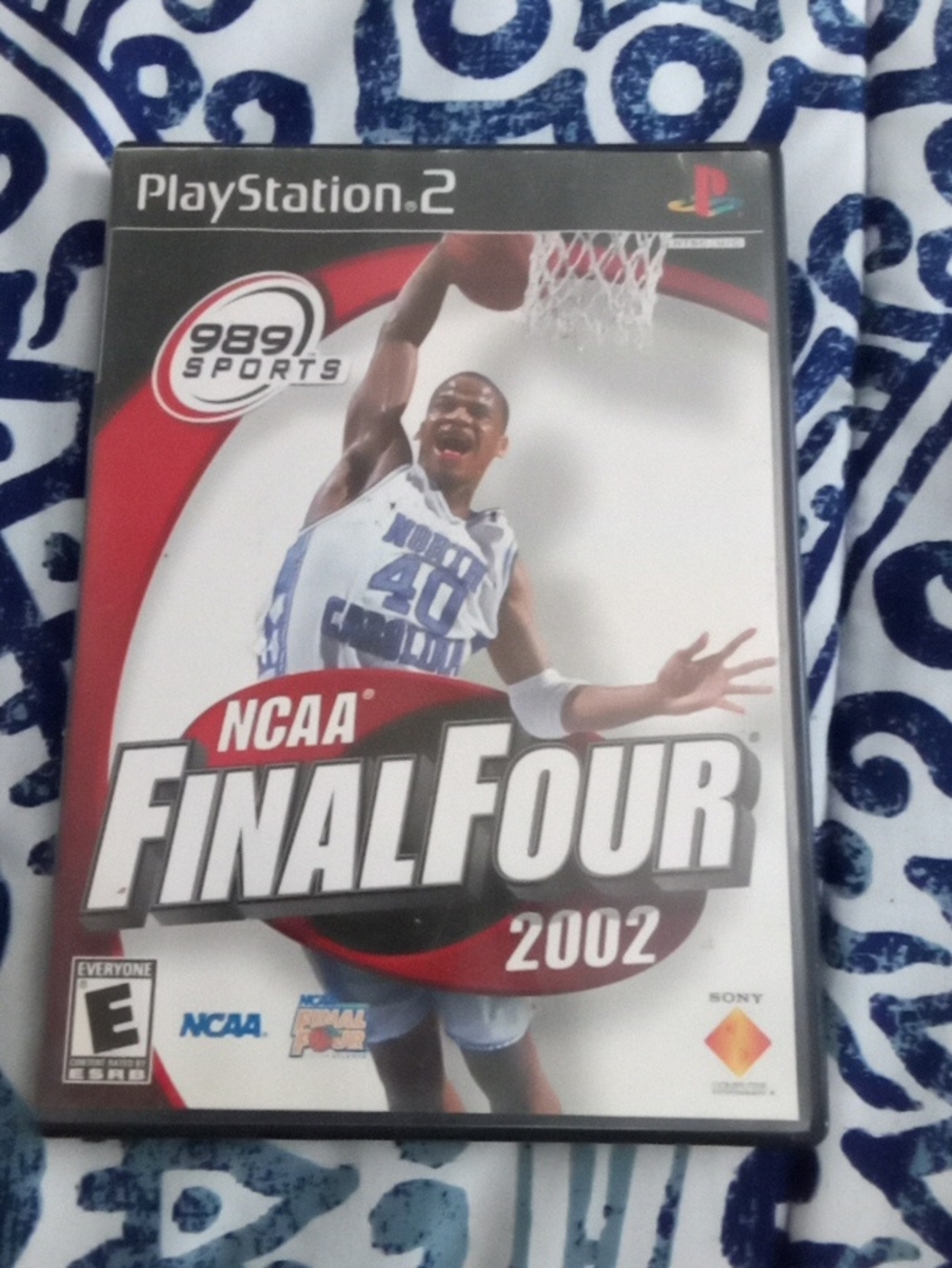 Sony NCAA Final Four 2002 PS2 Video Game - Black Red White Blue